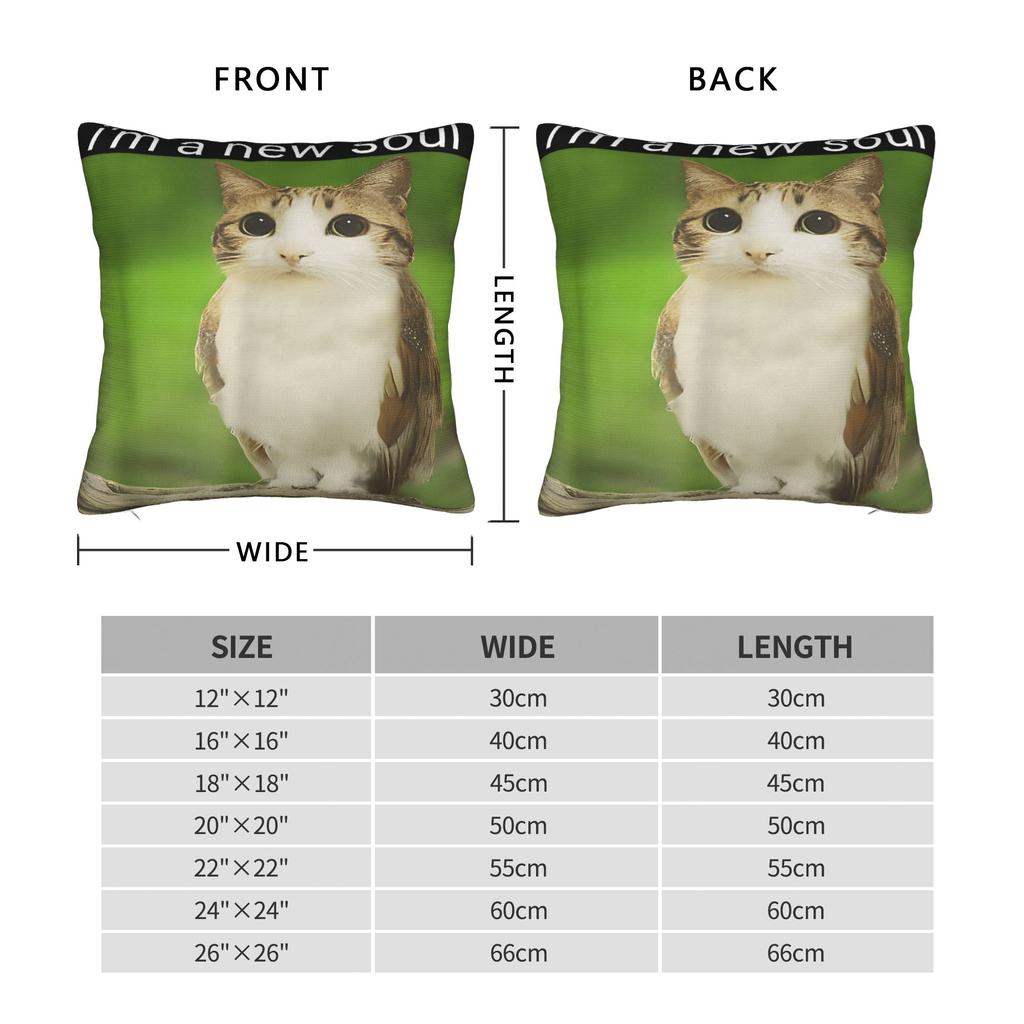 Pillow Cover Internet Famous Meowl Cat Owl Meme Morden Pillow Case For Sofa Home Decoration Pillowcases