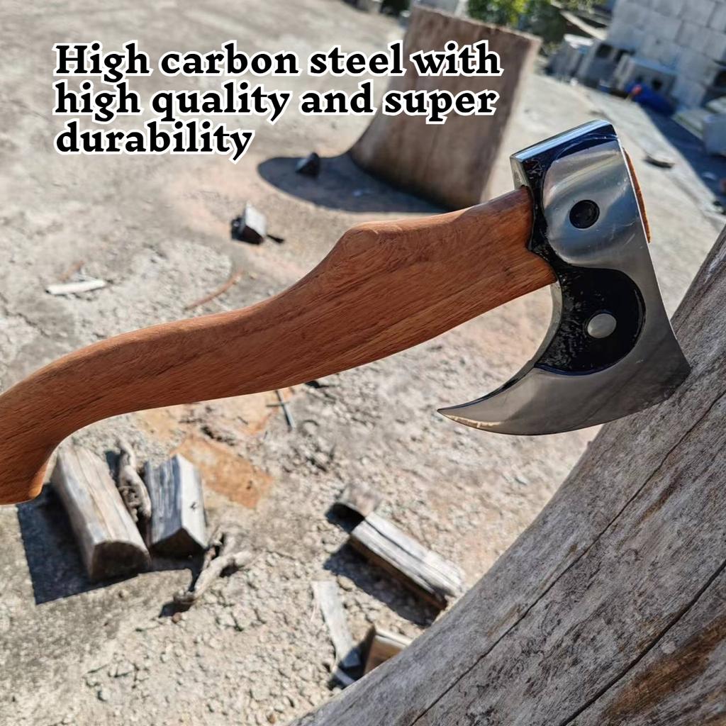 High-carbon Steel Axe Multi-functional Portable Axe Camping Emergency Survival Equipment, Household Firewood Splitting Hand Tool