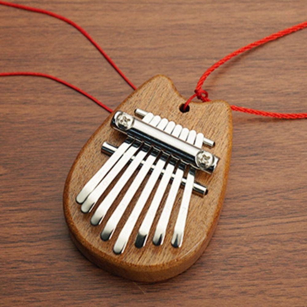 Mini 8 Keys Kalimba Easy-to-Learn Thumb Piano Necklace Finger Harp Hand Piano  Beginners