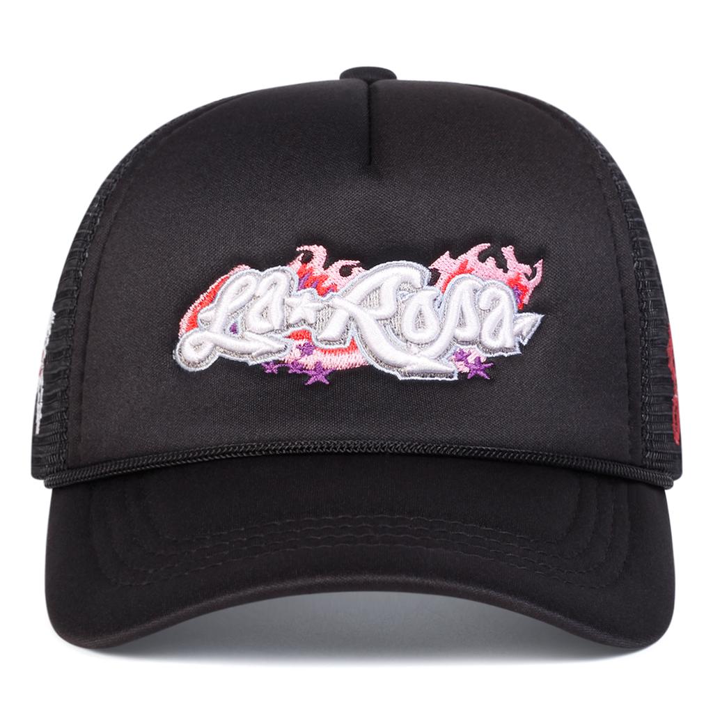 Unisex Larona Flame Embroidery Baseball Net Caps Spring And Summer Outdoor Adjustable Casual Hats Sunscreen Hat