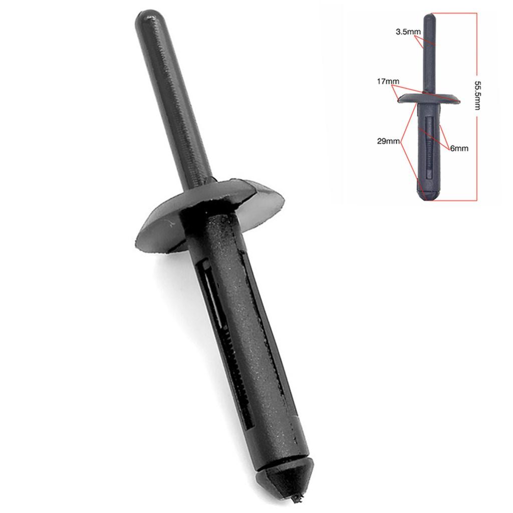 100PC Plastic Car SUV Bumper Rivets Repair Auto Fastener Push Type Retainer Clip