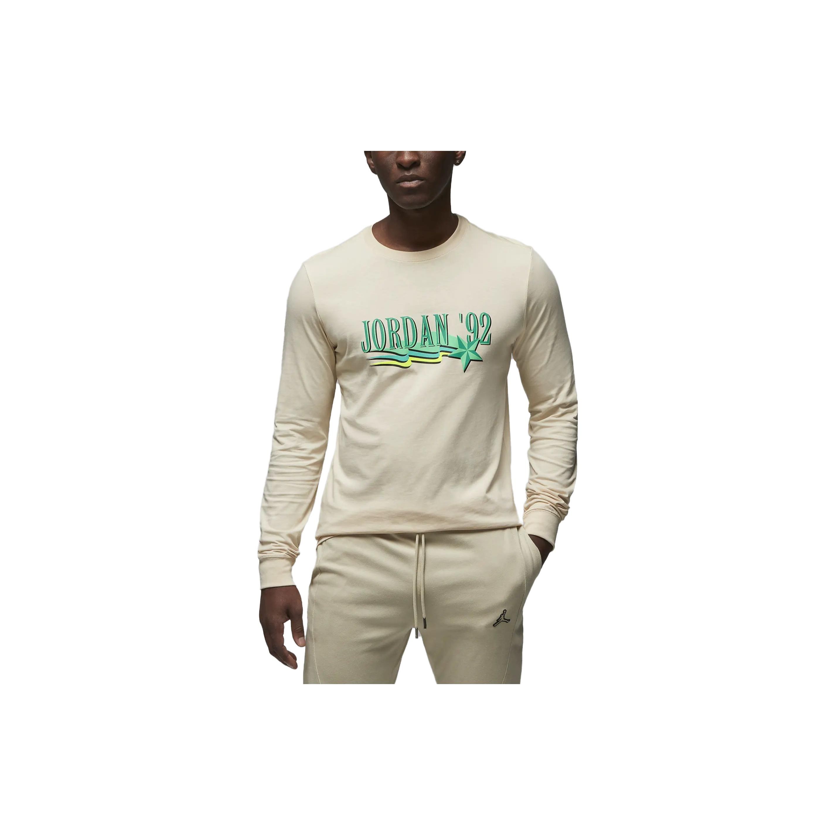 

Nike Loose Letter Logo Print Long Sleeve T-Shirt Men Tops Pearl-White DV1469-219 XXXL