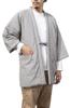Watanosato Men's Cotton Padded Hanten Jacket, Twill Weave, Hickory Pattern
