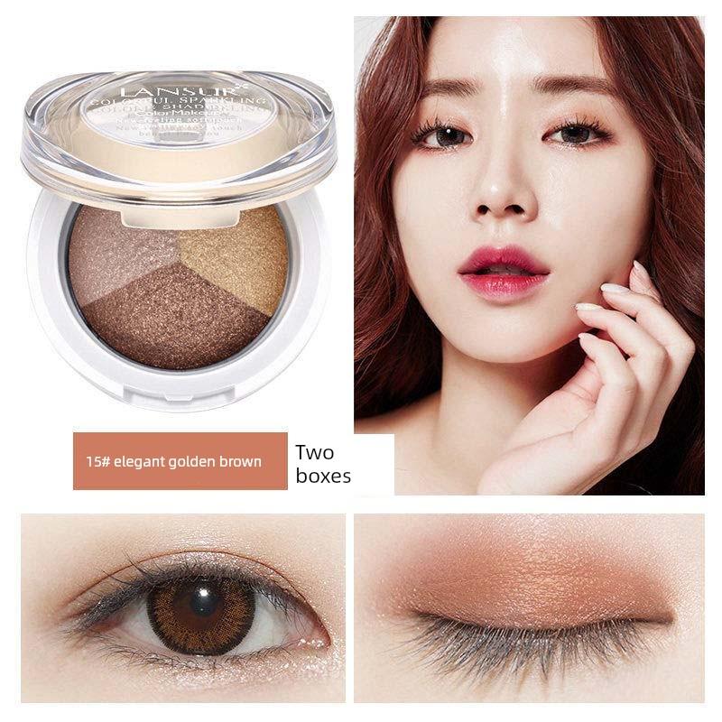LANSUR Ryujing Gorgeous Eye Shadow Earth Color Baked Powder Color Sense Uniform Waterproof Three Colors Not Smudge Official Authentic Products