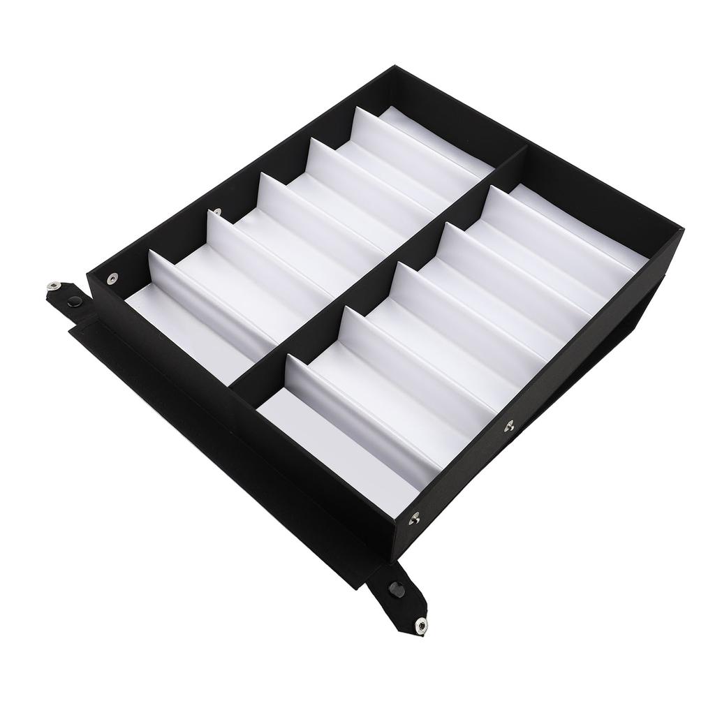 Sunglasses Organizer Box Stand Display Case Tray 12 Compartments Velvet Snap Close Prevent Dust Eyeg