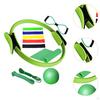11 pieces Pilates Ring and Ball Set Resistance Bands,Portable for Women with Stretching Stap,Workout