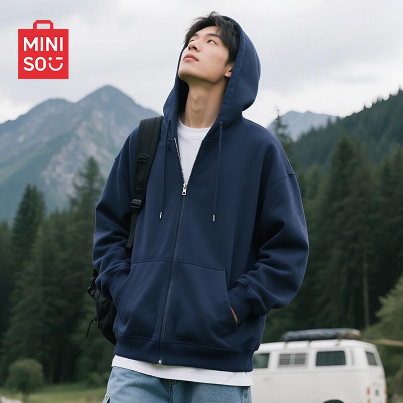 MINISO Men's Casual Zip-Up Hoodie