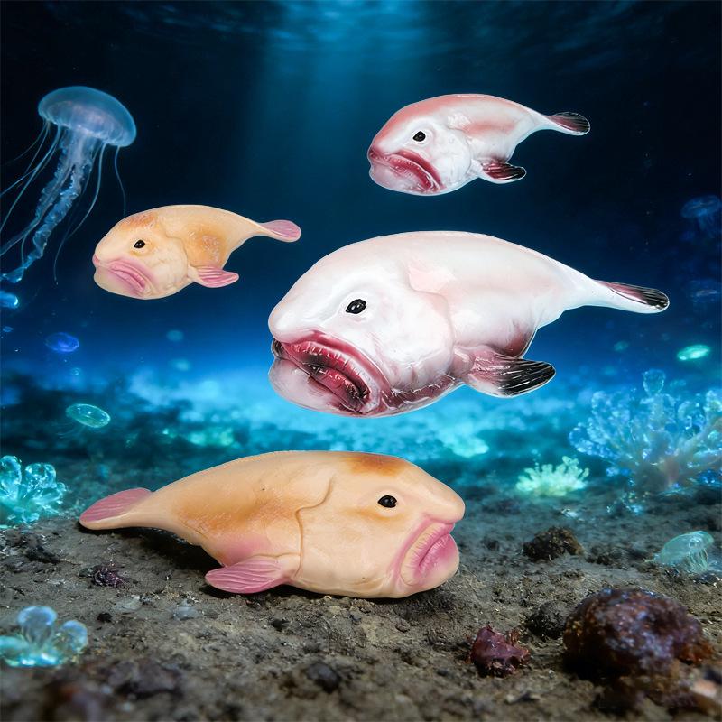 Solid Cross Water Drop Fish Simulation Toy Model - Bobo Sea Creature Ornament