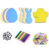 Easter EVA Foam Handmade Making Colorful Painted Easter Stickers for Kindergarten Students DIY Crafts Creation Educational