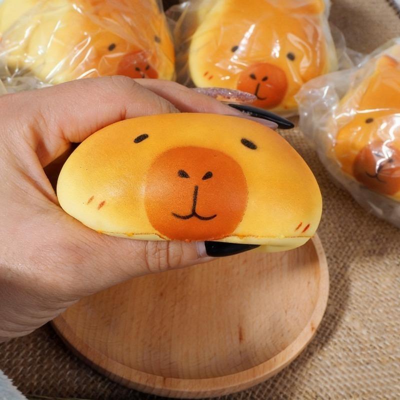 Squishy Capybara Bread Squeeze Toy Soft Cute Cartoon Capibara Fidgets Toys Anti Stress Slow Rebound Squishy Toy For Friend Gifts