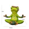 Zöld Béka Szobor Műgyanta Jóga Béka Dekoráció Aranyos Meditáló Béka Szobor Asztal