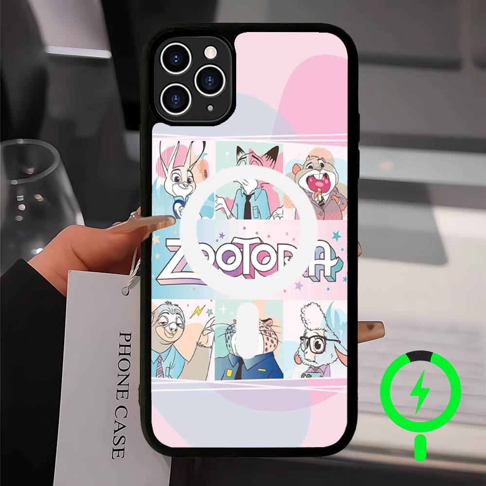 Z-ZootopiaS 2 1 Movie For Magsafe Magnetic Wireless Phone Case For IPhone 17 16 15 14 Plus 13 12 11 Pro Max Cover