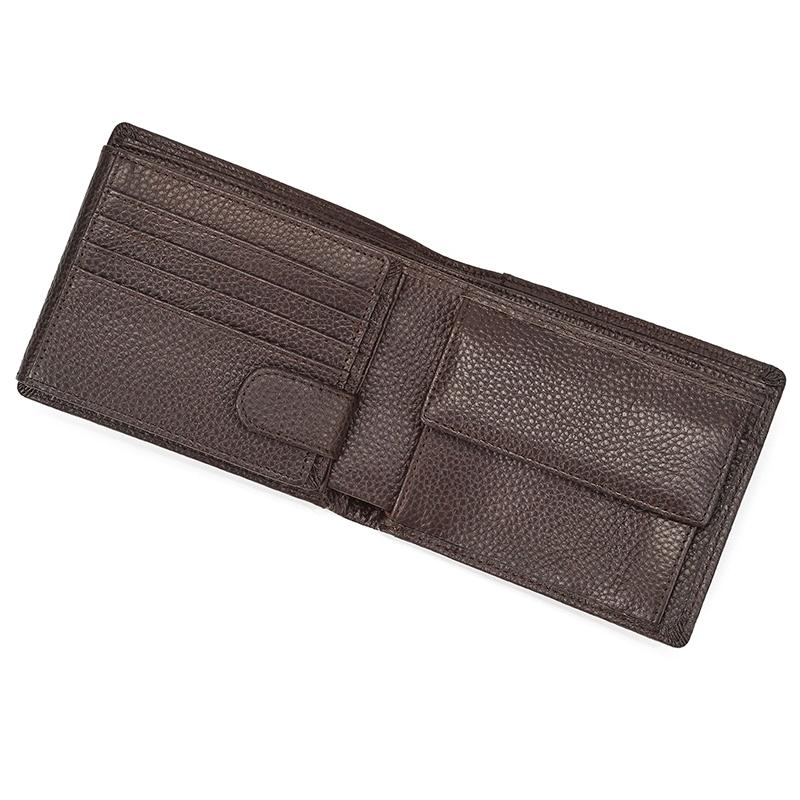 Trifold Men's Leather Wallet Genuine Leather Male Short Purse Real Cowhide Man Leather Wallets 3 Folds Card Holder Coin Purse