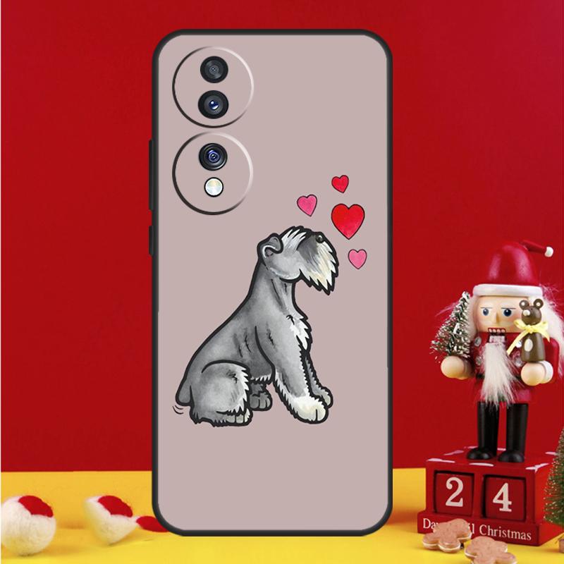 Cartoon Schnauzer Dog Case For Honor Magic 7 6 5 Pro V5 Honor X9c X9b X9a X8a X8b X7a 50 70 90 200 400 Lite Cover