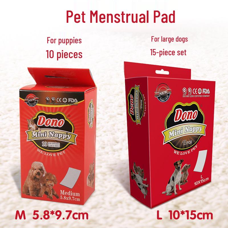 

Dono Female Dog Menstrual & Absorbent Sanitary Pads 10 pcs M 10x6cm