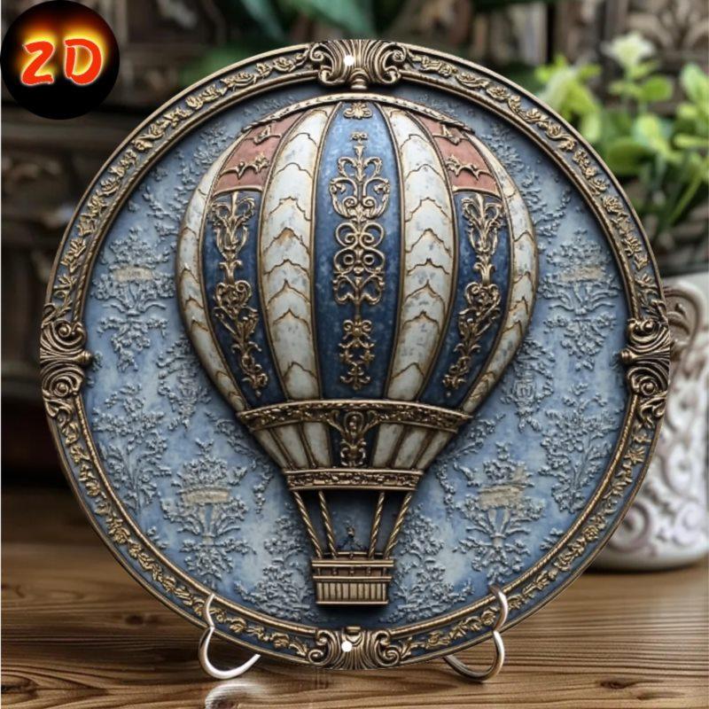 Винтажный металлический настенный декор в виде воздушного шара для дома, подарок белый