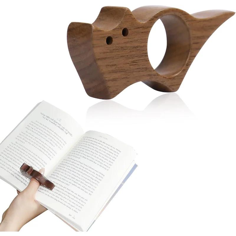 Black Cat Thumb Book Holder - Lightweight Plastic Reading Accessory for Book Lovers, One-Handed Page Holder, Gifts for Readers
