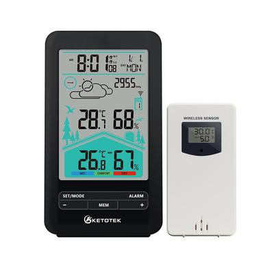 Ketotek Předpovědní hodiny meteorologické stanice Bezdrátový venkovní vnitřní teploměr Vlhkoměr Domácí teplota Vlhkoměr