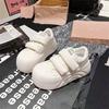 Ultra-light sole versatile Velcro little white shoes women's new muffin thick baseplate shoes big head ugly cute bread shoes
