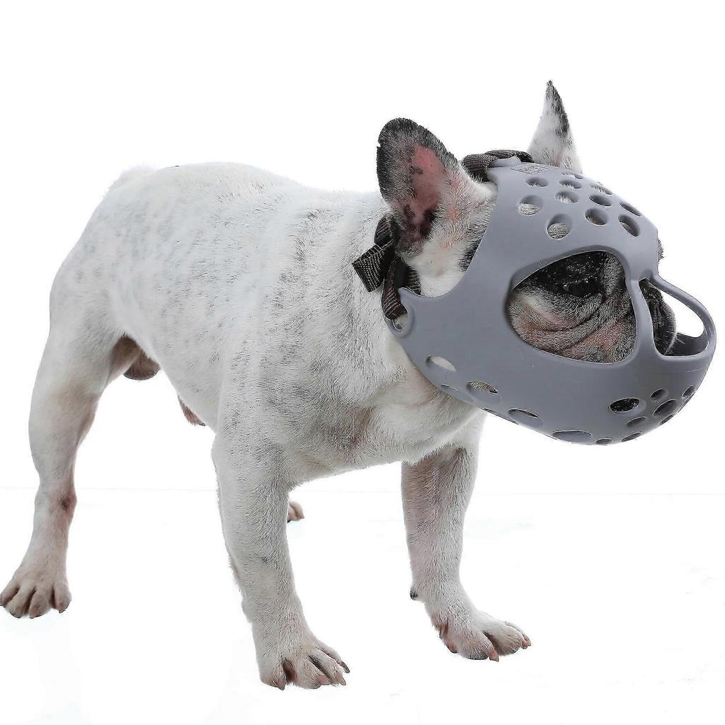 2025 Hundehalsband Hundemaulkorb für kurzschnauzige Hunde Atmungsaktive Löcher Verhindert Beißen Kauen Maulkorb für kleine/große Hunde Netz