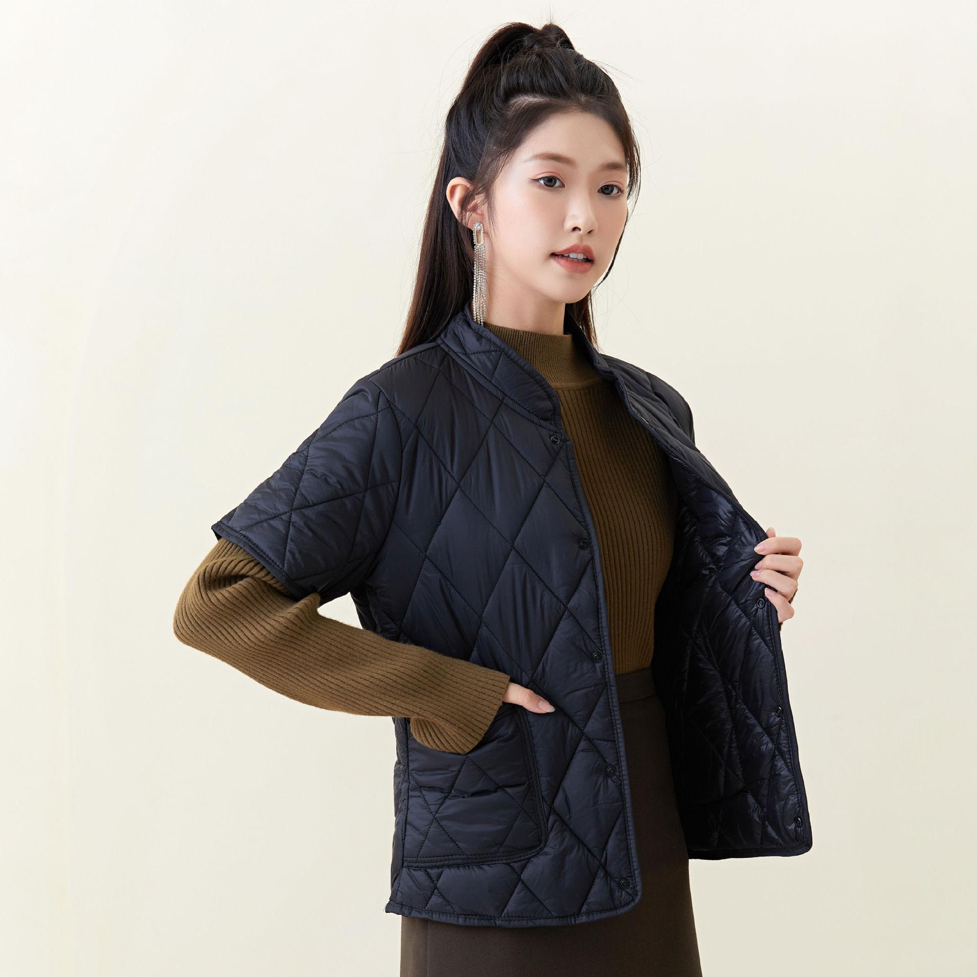 Зимнее мамино платье Хлопковая одежда Женская с коротким рукавом Утепленное Утолщенное Увеличить Хлопковую куртку Среднего возраста Можно носить наизнанку Женское 2366 M