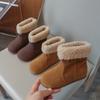 2024 Children Short Boots for Girls Winter New Fashion Korean Style Soft Bottom Versatile Anti-slippery Chic Plush Leather Shoes