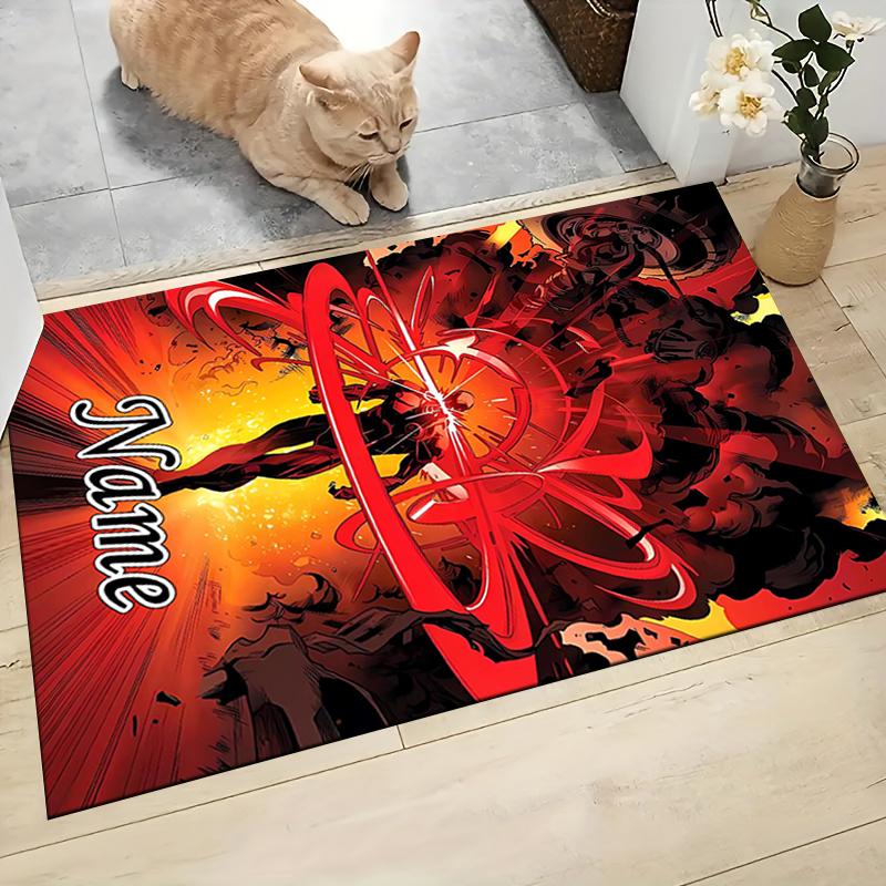 Custom Name "Iron Man: Power Glory" Carpet Rug Customizable Soft Washable Anti-Slip Home Living Room Sofa Mats Personalized Rug. 0909284
