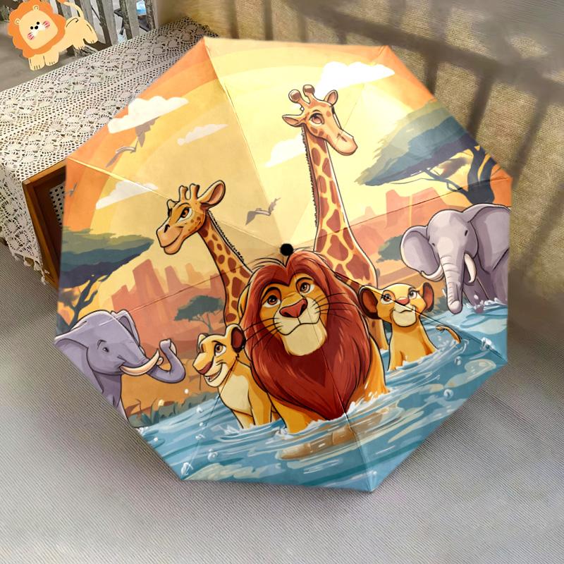 Animal pattern, automatic folding umbrella, portable and foldable design, 8 ribs, a Christmas or birthday gift.