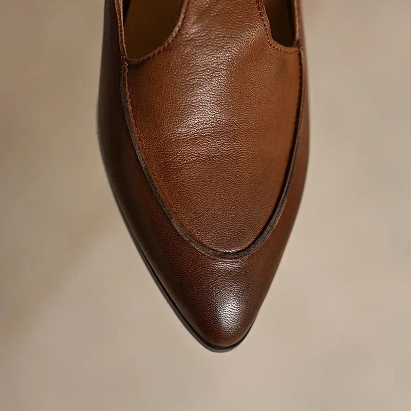 Pantofi de damă retro cu toc jos și platformă, cu cataramă în formă de T, Mary Jane, la modă, retro, 2024