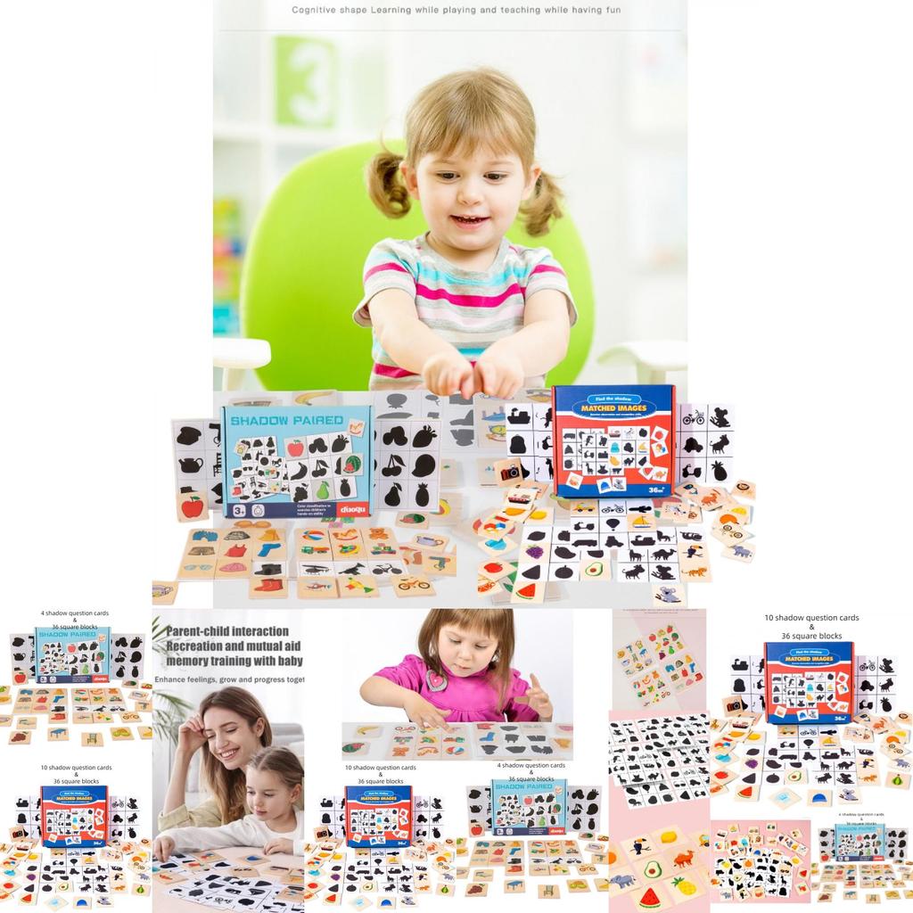 Wooden Animal And Fruit Matching Game For Early Learning And Cognitive Development