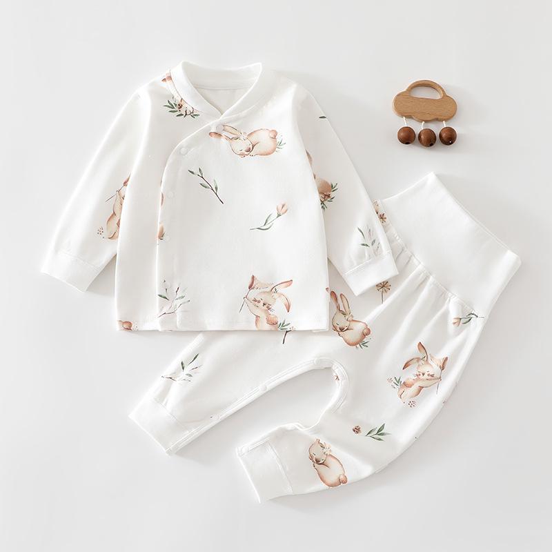 Newborn Pure Cotton Clothing Set for All-Season Wear - Boys & Girls Pajamas & Base Layer