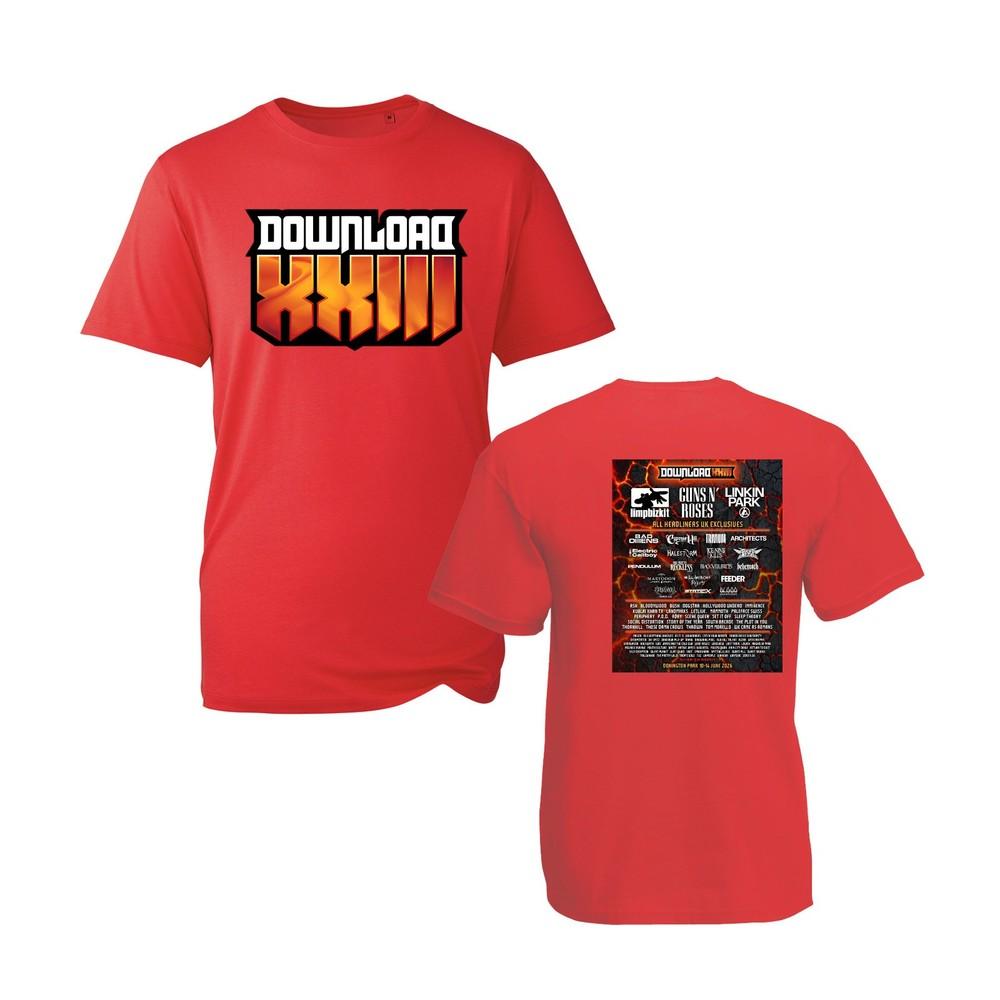 Download Festival XXIII Unisex T Shirt Donington 2026 Lineup Tour Black Tee Top S