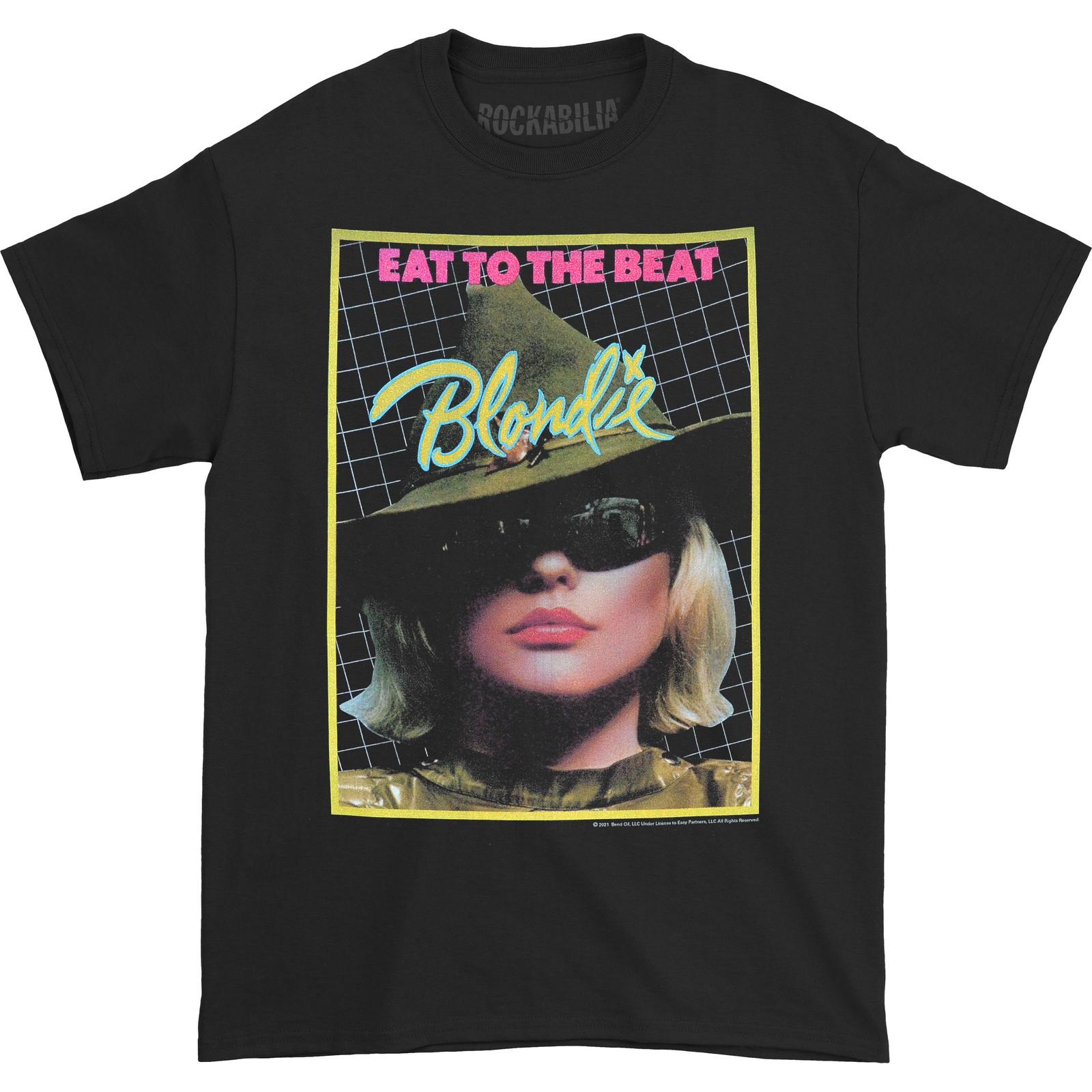 Men s Blondie Eat To The Beat Slim Fit T-Shirt Mens Womens Tees Top Black 3XL