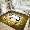 Derby County Design Crystal Velvet Carpet Cozy Non?Slip Printed Rug For Bedroom Living Room Entrance