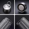 HEENOOR Portable Single-Layer Glass Water Bottle with Handle