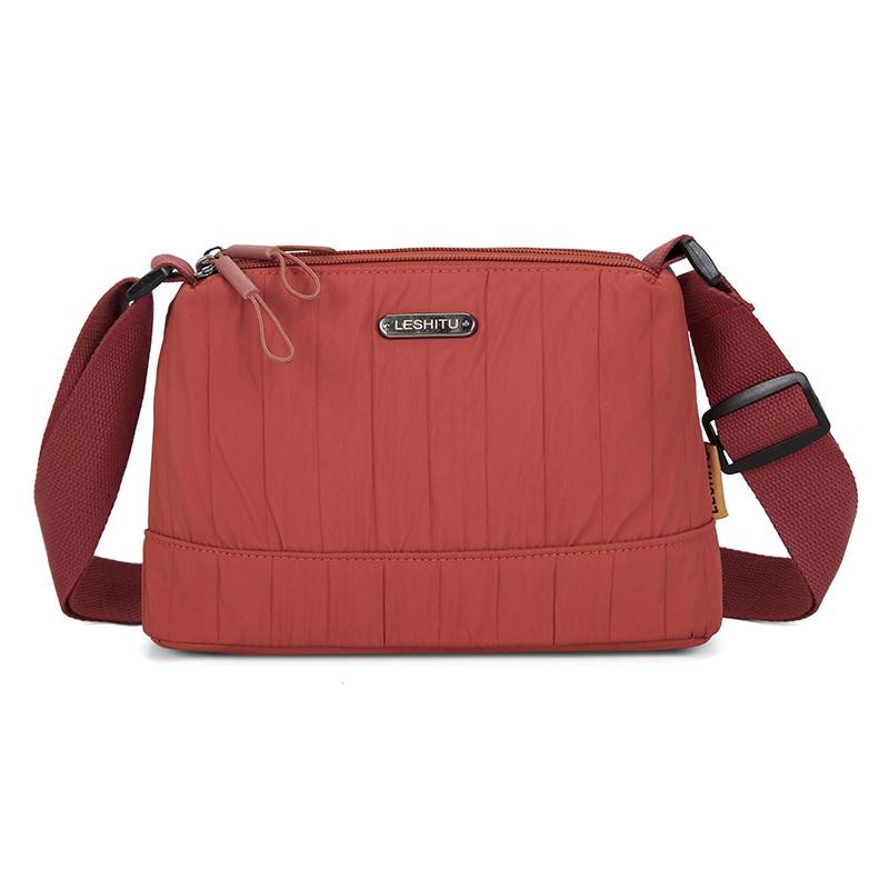 

Трендовый плиссированный дизайн женская наплечная сумка повседневная нейлоновая сумка-тоут кошелек легкая модная эстетичная сумочка красный