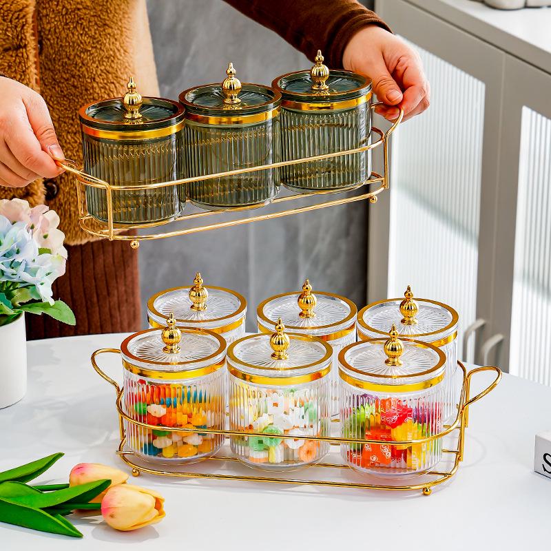 Transparent Food-Grade Plastic Storage Jars for Grains, Snacks, and Dried Goods