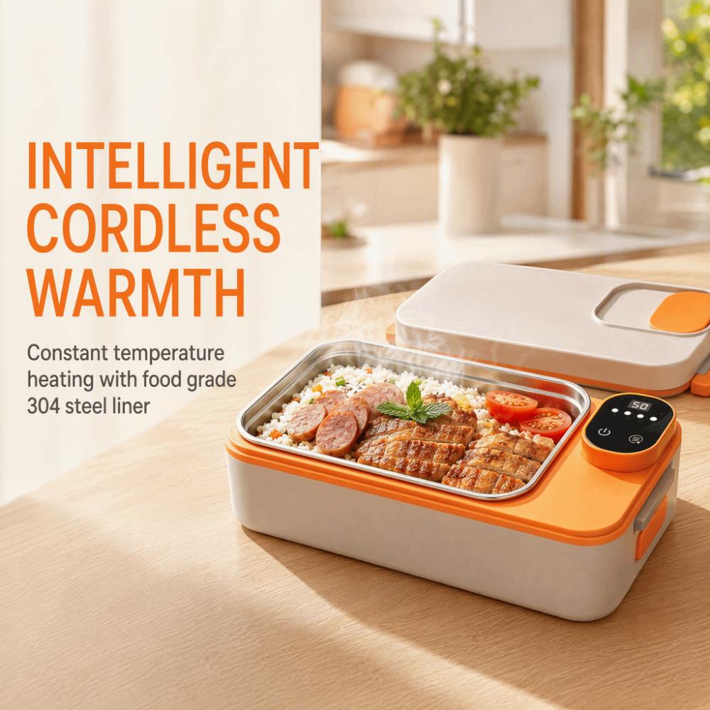 Portable Charging Electric Lunch Box Electric Food Warmer for 700ml/900ml Office Workers