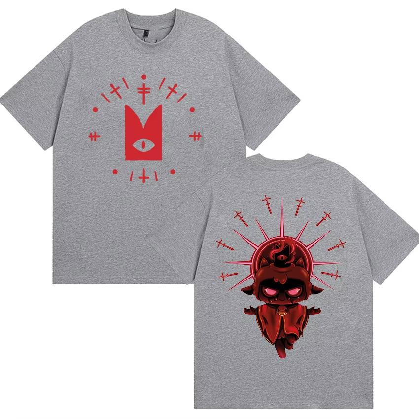 Cute Cult of The Lamb Game Fans T Shirt Unisexs Women Vintage High Quality Fashion Tshirts Cosplay Clothing Short Sleeve Tshirt