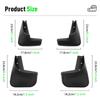 4PCS Splash Guards Mudguards Compatible with For Peugeot 307 2000 2001 2002 2003 2004 2005 2006 2007 2008 2009 2010 2011
