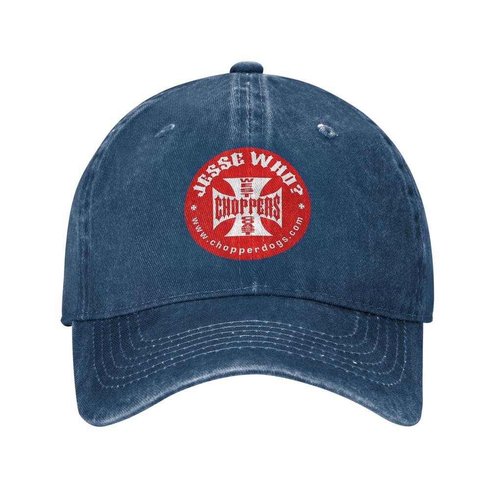 Personalized West Coast Iron Cross Choppers Denim Cap Casual Baseball Caps Adjustable Hat Summer Unisex Baseball Hats