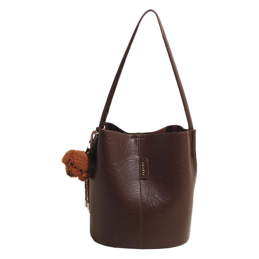 Bag Women's 2025 New Fashion Women's Bag Simple Large-capacity Bucket Bag Korean Version Dongdaemun Shoulder Messenger Bag