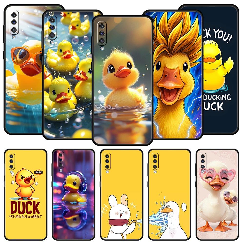 Cartoon Duck Phone Case for Samsung Galaxy A56 A36 A26 A16 A34 A24 A42 A22 A20 A12 A40 A30 A10 5G Soft TPU Cover Shell Funda Bag