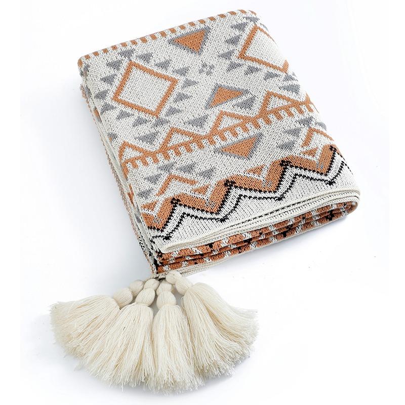 Thickened Knitted Bohemian Office Nap Air Conditioning Blanket with Sunlight Blanket Home Decoration Sofa Blanket Baby Blanket