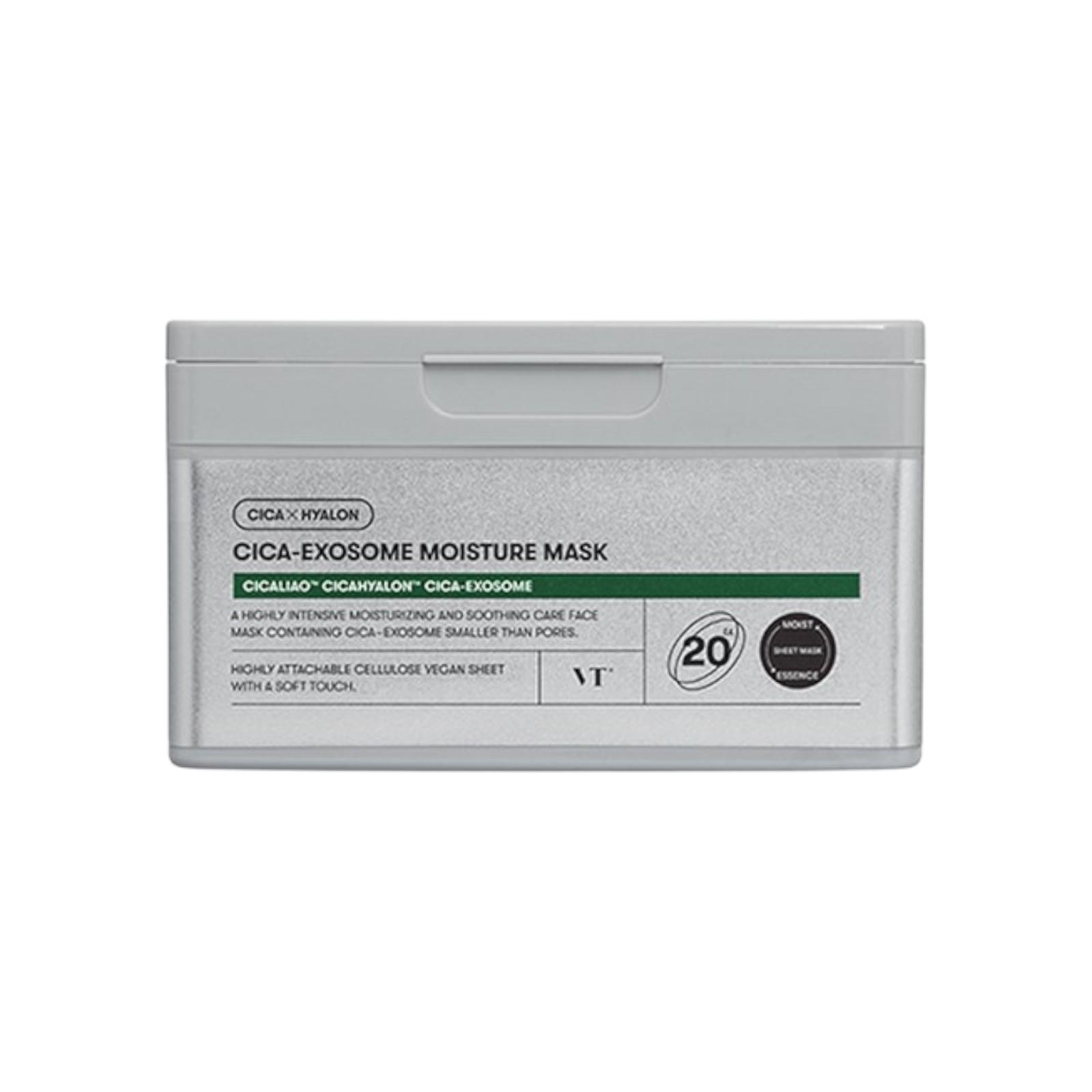 VT Cosmetics Cica Exosome Moisture Mask Intensive Hydrating & Soothing Sheet Mask 20 Sheets
