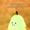Silicone Pear Night Light: Cute Bedside Lamp for Girls' Birthday Gift