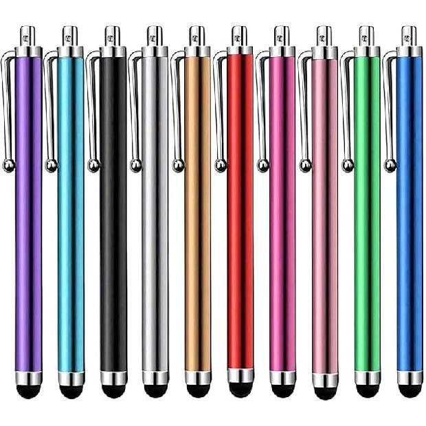 Stylus Pen [10 Pack] Universal Capacitive Touch Screen Pens for Tablets, iPad mini, iPad Pro, iPad Air, Smartphones, Samsung Galaxy - Multiple Colors