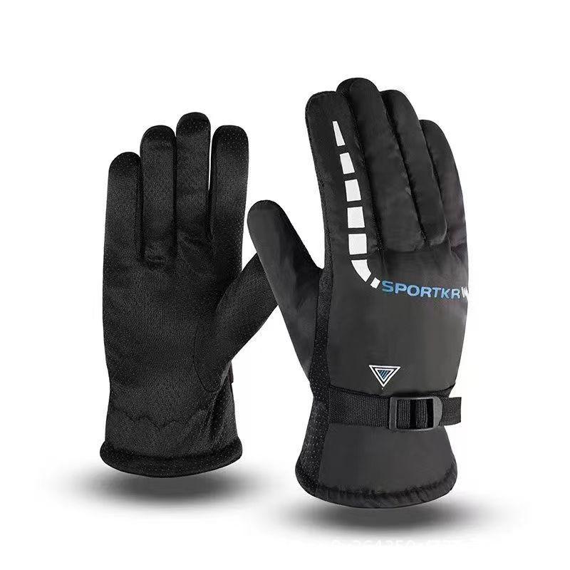 Sanitasyon İşçileri İçin Unisex Kışlık Polar Astarlı Rüzgar Geçirmez Bisiklet ve Outdoor Kayak Eldivenleri