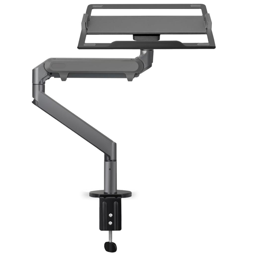 LOE Monitor Arm, LaptopTablet Mount, Gas Spring Type, Desk Mount, Stable, Easy Assembly, LOZ1S, Gray
