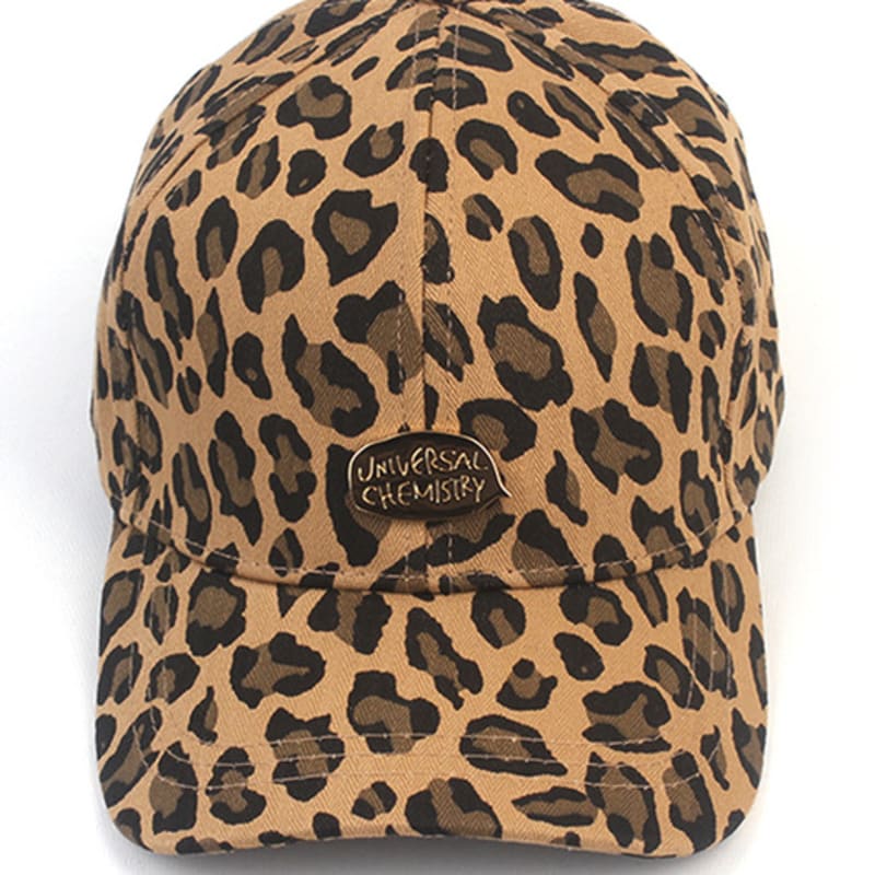 Universal chemistry Leopard Bubble Beige Ballcap Leopard print ball Cap